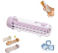 Molde cuadrado para cubitos de hielo, reutilizable, fácil liberación, giratorio, empuja el hielo con una sola mano, máquina manual de cubitos de hielo, para whisky, bourbon, café, jugo, bebidas frías