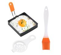 Molde cuadrado para huevos - Molde de silicona para huevos para desayuno, anillos de huevo a la plancha | Molde de huevo para cocinar, perfecto para huevos , panqueques y tortillas, fácil de