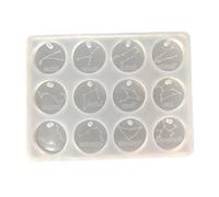 Molde de 12 constelaciones, molde de silicona del zodíaco, molde colgante de constelación, moldes de horóscopo, moldes de resina para joyería, collar redondo, moldes para colgantes