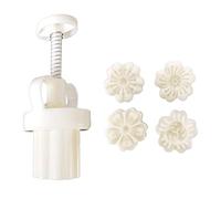 Molde de 25 g con diseño de flores, cortador de galletas a presión manual, accesorios para hornear, resina epoxi, herramientas de fabricación de joyas, caja de almacenamiento epoxi de cristal, caja de