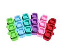 Molde de 3 agujeros para macetas, herramienta de fundición geométrica redonda/cuadrada de hormigón, cemento de silicona para plantas en maceta para manualidades de arcilla