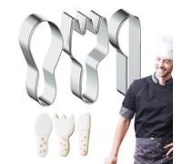 Molde de acero inoxidable, herramienta de corte de 3 piezas para productos horneados, antiadherente, para pasteles, pasteles, postres, familia, colegas, cocina doméstica, interior y exterior