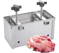 Molde de acero inoxidable para prensa de carne, dispositivo de presión de doble tornillo para deslizadores rellenos y parrilla, ideal para preparación de carne de res y jamón