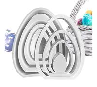 Molde de adorno de huevo de Pascua, molde de yeso de huevo hueco, Molde hueco de silicona, molde de yeso para jabón de huevo, Molde decorativo para velas artesanías antiadherentes, decoraciones para