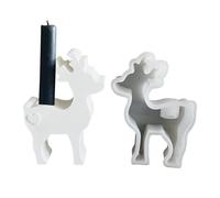 Molde de alce navideño para fondant,Molde de estatua de ciervo navideño - Moldes de silicona navideños de fundición de silicona decorativo de reno - de Alce para decoraci