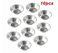 Molde de aluminio para tartaletas de huevo de 10 piezas, herramienta para hornear cupcakes, molde antiadherente