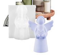 Molde de ángel - Mòulo de fundición de silicona | 9.8×8cm ángel de Navidad sosteniendo un corazón | Mòule lindo para resina, yeso, hormigón y proyectos de decoración del hogar festivos DIY