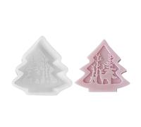 Molde de árbol de Navidad, Epoxy Resin Mould, Silicona Molds for Christmas, Candle Making Mould, Resin Casting Christmas Tree, Ornament Epoxy Resin Christmas Tree Mold for Candle and Ornament Making