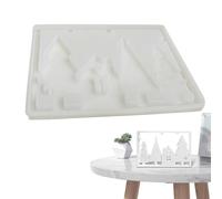 Molde de árbol de Navidad, molde de artesanía de cemento para el hogar, fácil desmolde, moldes de silicona para cemento, yeso, adultos, artesanías, maestros de arte, decoradores del hogar