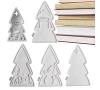 Molde de árbol de Navidad,Silicona Reutilizable Antiadherente 4 Piezas | Moldes De Resina En Forma De Árbol,Para Amantes De Artesanía Principiantes Decoración Del Hogar Resina Jabón