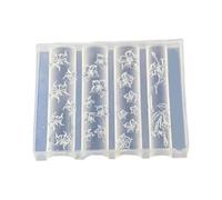 Molde de arte de uñas de silicona herramienta de diseño de uñas moldes de silicona hechos a mano con motivos florales para manicura accesorios de arte de uñas tropicales