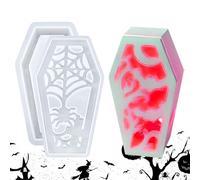 Molde de ataúd de Halloween | Molde de pantalla de lámpara para decoración del hogar | Pantalla de lámpara de fundición de Halloween hecha a mano para mesa de comedor, baño, estudio, dormitorio