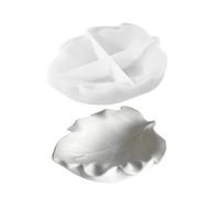 Molde de bandeja de resina, moldes de bandeja para resina epoxi, molde de bandeja de hojas de silicona, bandeja para servir en forma de flor, molde de silicona de fundición de resina epoxi, molde de h