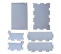 Molde de bandeja de resina para bricolaje, caja de almacenamiento de dominó de epoxi, molde de silicona para manualidades, decoración del hogar, moldes de silicona para bandeja de epoxi extra