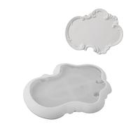 Molde de bandeja de silicona, exquisitos moldes de alivio floral, elegantes organizadores de platos europeos, resina epoxi, fundición de encaje, superficie de almacenamiento, molde de silicona
