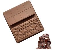 Molde de barra de caramelo | Molde de silicona para barra de chocolate, molde antiadherente para hornear postres, helados, velas, golosinas, hacer de cumpleaños, niños, adultos, Navidad