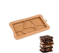 Molde de barra de chocolate, molde flexible antiadherente de alimenticio, 1 bandeja de silicona para hacer confitería, losa de goma con segmentos separables, herramienta para hornear, sartén