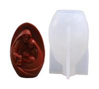Molde de belén 3D con forma de familia de Jesús, resistente al calor, para aromaterapia, , fondant, chocolate, resina, manualidades, proyectos de bricolaje