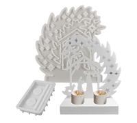 Molde de Belén,Molde de Silicona de Belén, de silicona para decoración del hogar de resina, de silicona para pesebre de Natividad, molde de de resina católica de la Sagrada Familia para de