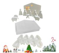 Molde de belén para resina, 15,3 cm, molde de Jesús religioso, molde para velas perfumadas, manualidades, figuras de Jesús, regalo religioso, familiares y amigos, escenas de mesa de Navidad