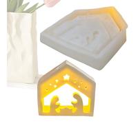 Molde de belén - Plantilla para portavelas de Jesús, de belén de Navidad, para velas de jabón perfumadas, Halloween, cumpleaños