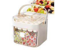 Molde de bloque de hielo, tipo prensa para hacer bloques de hielo con tapa y asa, bandeja de 48 compartimentos, uso comercial duradero, para camping al aire libre, fiestas y eventos de 6,1 x 6,1 x 5,5