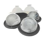 Molde de bola de hielo - Heladera de cocina | 4 cavidades bandeja de silicona de liberación fácil para bar whisky cócteles preparación de agua