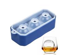 Molde de bola de hielo - Molde redondo de silicona grande fácil de quitar - Máquina de cubitos de hielo esférica | para cócteles, bourbon, vino, café, zumo, leche, agua, casa, nevera, bar, restaurante