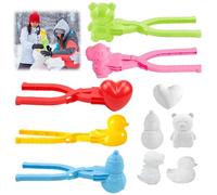 Molde de bolas de nieve, 5 piezas de clip para bolas de nieve, pinzas para bolas de nieve, pinzas para bolas de nieve, muchas formas de nieve, juguetes para niños, invierno, exteriores, juguetes de