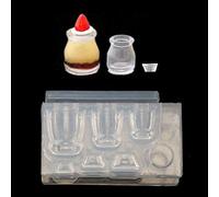 Molde de botella de vino en miniatura, molde de silicona resistente, moldes de resina epoxi, herramientas de joyería, moldes para copas de copas, copas para hornear, manualidades, herramientas de