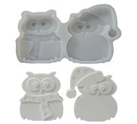 Molde De Búho De Silicona - Molde Manual De Búho Animal 3D Para Resina Epoxi,Accesorio Multiusos Para Manualidades De Chocolate Jabón Pastel Arcilla Cemento | para Jabón, Cemento, Yeso, y Postres