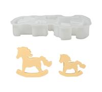 Molde de Caballo para Fondant - Herramienta de Repostería con Forma de Animal de Silicona | Molde de Arcilla de Caballo,para Yeso, Cemento, Resina, Manualidades, Cocina, Estilo Granja, Familia, Amig
