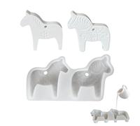 Molde de caballos de silicona - 6.18 pulgadas de molde de resina epoxi para manualidades, elaboración con diseño flexible, moldes de polímero para decorativos de yeso de cemento de jabón, uso