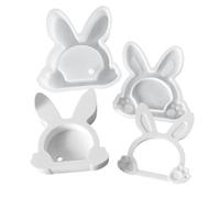 Molde de cabeza de conejo, molde de silicona de 10,9 x 2,2 cm, molde de resina para hormigón, moldes de cabeza de conejo de silicona para decoración del hogar, primavera, vacaciones, manualidades