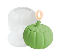 Molde de calabaza de Halloween | Molde de resina de calabaza de Halloween 3D con tapa | Moldes de silicona para tarros de de almacenamiento, moldes de velas para resina artesanal