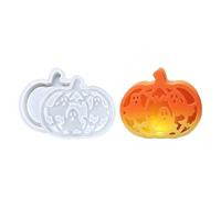 Molde de calabaza de Halloween - Moldes de silicona de fundición de resina creativa para arte de Acción de Gracias | Soporte de velas de cera epoxi moldes de yeso para cosecha de otoño, decoración de
