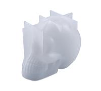Molde de calavera de dientes de hebilla hecho a mano para decoración de escritorio, diseño de calavera para adornos de cabeza, molde de resina epoxi, decoración del hogar, moldes de resina UV de