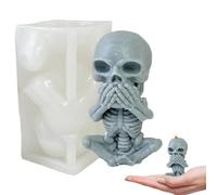 Molde de calavera - Moldes de resina epoxi | See Speak Hear No Evil herramienta para hacer figuras decorativas para el hogar | Molde de resina para hacer figuras coleccionables, acentos de decoración