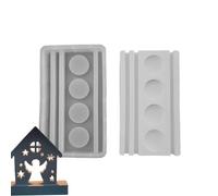 Molde De Candelabro En Forma De Casa,Molde De Silicona Candelabro Hogar | Molde de resina con temática navideña,Moldes de velas de silicona para decoración del hogar Festive, molde de velas para el