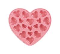 Molde de caramelo de corazón - Bandeja de silicona de 18 huecos, molde de chocolate de grado alimenticio | Jalea antiadherente flexible para San Valentín Fiesta de cumpleaños Oficina Hogar Escuela