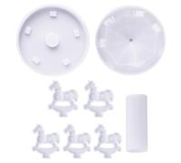 Molde de Carrusel de Silicona DIY para Manualidades y Decoración | Blanco, Fácil de Limpiar y Desmoldar, Uso en Artesanía y Bricolaje, Forma de Carrusel