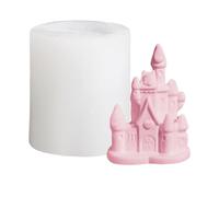 Molde de castillo 3D | Molde de silicona reutilizable para proyecto de arte | Molde de silicona para velas de castillo, para jabón de resina epoxi, yeso, proyecto, estudio, reunión familiar