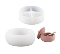 Molde de cenicero de silicona, moldes de resina epoxi, artesanía de silicona, vidrio pequeño, fabricación manual para candelabro, forma de cenicero grande