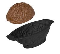 Molde de cerebro de silicona | Moldes de cerebro para fundición de resina epoxi - Molde de silicona creativo en forma de cerebro para Halloween, moldes de silicona para hornear pudines de Halloween, d