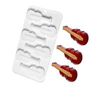 Molde de chocolate con 6 agujeros en forma de violín francés para postres de chocolate, herramienta de decoración de pasteles, cocina, postre, horneado, apto para horno