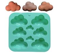 Molde de chocolate de nube,Molde de fondant de nube | Moldes de silicona para bandeja de hielo en forma de - Bandeja para cubitos de hielo de gelatina con pudín de chocolate antiadherente de 8 ca