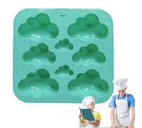 Molde de chocolate de nube,Molde de fondant de nube - Moldes de silicona para bandeja de hielo en forma de | Bandeja para cubitos de hielo de gelatina con pudín de chocolate antiadherente de 8 ca