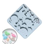 Molde de Chocolate,Molde De 10 Cavidades Antiadherente Con Tema De Animales Marinos - Pequeños Moldes De Chocolate,Para La Cocina Hielo Pastel Jabón Gominola Gelatina Galleta Alimento