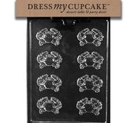 Molde de chocolate para dulces Dress My Cupcake con forma de cangrejo y motivos n uticos