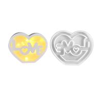 Molde de chocolate para mamá, molde de palabras de amor para manualidades de joyería, decoración flexible hecha a mano en forma de corazón para mujeres, familiares, , oficinas en casa